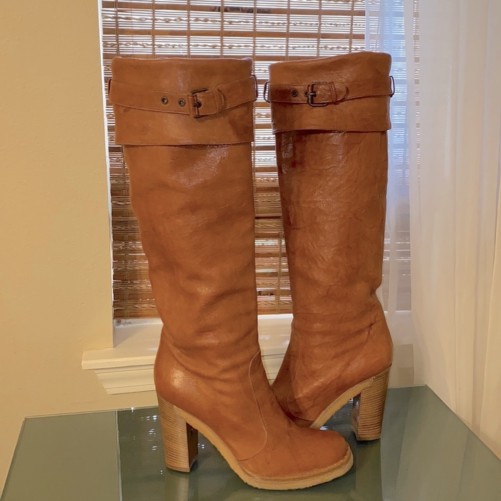 L’Autre Chose Italian Leather Vintage Tall Boots
